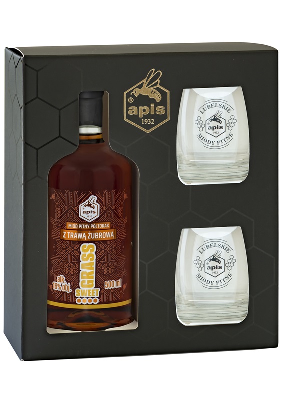 Apis: Sweet grass Poltorak v dárkové krabičce se skleničkami